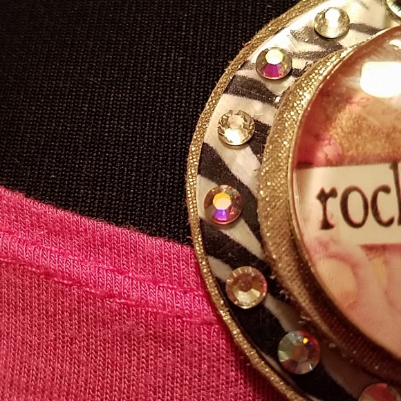 Leather/crystal/zebra crystal necklace - Picture 6 of 6